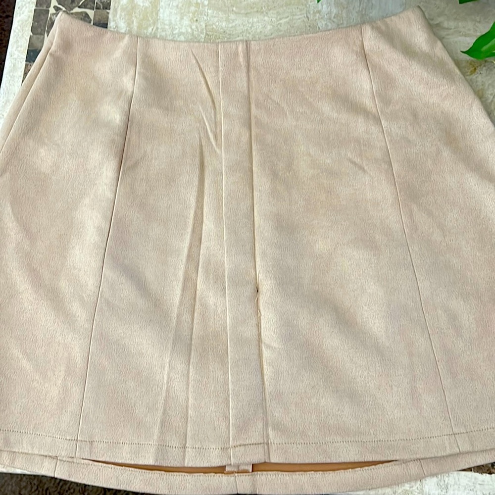 New skirt faux suede mini skirt